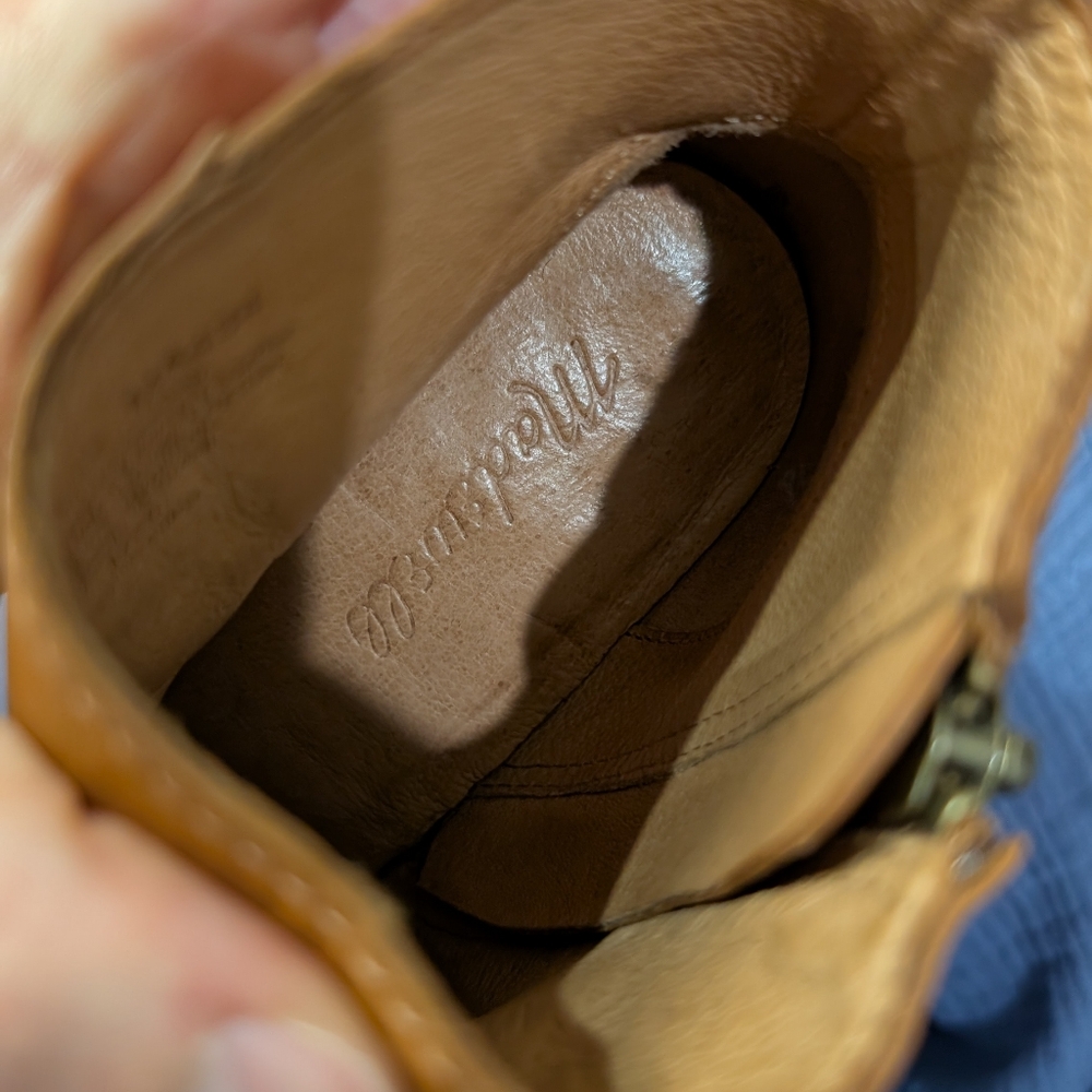 Madewell Rosie Leather Ankle Boot In English Saddle Size 6.5 - Picture 5 of 7